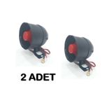 Oto Alarm Sireni 6 sesli 12 Volt 15 Watt 120 Db 2 Adet