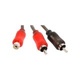 Oto Amfi Y Kablo 1 Dişi 2 Erkek Rca Kablo Slikonlu Anfi Kablo 1 Adet