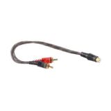 OTO ANFİ Y KABLO 1 DİŞİ RCA 2 ERKEK RCA KABLO