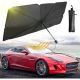 Oto Araç İçi Ön Cam Güneşlik Şemsiyesi - 5 Katmanlı Uv Blokaj Kaplamalı, Isı Yalıtımlı Ön Cam Güneşliği - Araba, Minivan, Suv Ve Kamyonet İçin Güneşten Koruyucu Şemsiye Büyük Boy (140 Cm X 80 Cm)