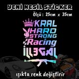 Oto Arka Cam Yazıları Sticker - Hologram Etiket Yapıştırma