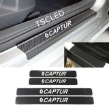 Oto Captur Karbon Kapı Eşiği Koruma Sticker (4 Adet)