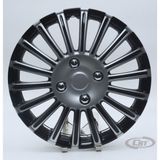 Oto Cirit Jant Kapağı Siyah-Gri Kırılmaz 13" Universal Model (Amblem Hediyeli) (1 Adet)