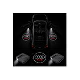 Oto Çizgi Audi Kapı Altı Logo Projektör Led Işığı 2'li Set Pilli Kablosuz Kapı Karşılama Lambası