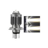 Oto Çizgi Far Ampulü Led Motosiklet-Otomobil H4 Mercek Beyaz-Beyaz (1 ADET)