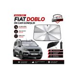 Oto Çizgi Fiat Doblo Şemsiye Tip Ön Cam Güneşliği Katlanabilir UV Korumalı Araç Cam Güneşlik