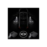 Oto Çizgi Mini Cooper Kapı Altı Logo Projektör Led Işığı 2'li Set Pilli Kablosuz Kapı Karşılama Lambası