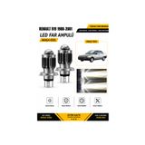 Oto Çizgi Renault R19 1981-2001 H4 LED Far Ampulü Beyaz Işık Canbus Mini Lensli 2'li Set