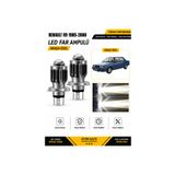 Oto Çizgi Renault R9 1985-2000 H4 LED Far Ampulü Beyaz Işık Canbus Mini Lensli 2'li Set
