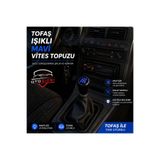 Oto Çizgi Tofaş Şahin Doğan Kartal Mavi LED Işıklı 5 İleri + Geri Vites Topuzu ve Körük Seti