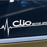 Oto Clio Nabız Kalp Atışı Sticker 2 Adet Sağ Sol Kelebek Cam
