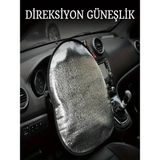 Oto Direksiyon Simiti Için Koruma Araç Güneşliği Araç Isı Yalıtımlı Uv Korumalı Güneşlik Direksiyon Isı Koruması - YALITIMLI GÜNEŞLİK - Gümüş