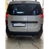 OTO H.İ.T. DACİA DOKKER UYUMLU BODY KİT DİFÜZÖR 2 ÇIKIŞ KARE GRİ MODEL 3