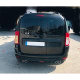 Oto H.i.t. Dacia Logan Station Uyumlu Body Kit Difüzör 4 Çıkış Yuvarlak Siyah Model 2