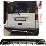 oto h.i.t. doblo 2 uyumlu body kit difüzör 2 çıkış kare gri model 3