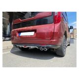 Oto H.i.t. Fiat Doblo D4 Uyumlu Body Kit Difüzör 4 Çıkış Gri Yuvarlak