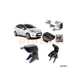 Oto h.i.t. Ford Fiesta 2008 Üzeri Uyumlu Kol Dayama ve Kolçak Sürgülü Bardaklıklı Ayarlanabilir Siyah Deri