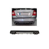 Oto h.i.t. Ford Focus 2 Sedan Uyumlu Body Kit Difüzör 4 Çıkış Yuvarlak Gri Model 3