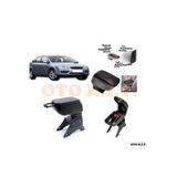 Oto h.i.t. Ford Focus 2 Uyumlu Kol Dayama ve Kolçak Sürgülü Bardaklıklı Ayarlanabilir Siyah Deri