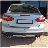Oto H.i.t. Ford Focus 3 Uyumlu Body Kit Difüzör 4 Çıkış Gri Yuvarlak