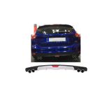 Oto H.i.t. Ford Focus 4 Hatchback Uyumlu Body Kit Difüzör 4 Çıkış Gri Yuvarlak