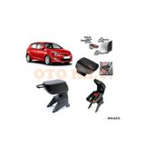 Oto h.i.t. Hyundai I20 13-15 Uyumlu Kol Dayama ve Kolçak Sürgülü Bardaklıklı Ayarlanabilir Siyah Deri