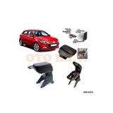 Oto h.i.t. Hyundai I20 15-19 Uyumlu Kol Dayama ve Kolçak Sürgülü Bardaklıklı Ayarlanabilir Siyah Deri