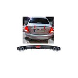 Oto H.i.t. Kia Cerato Uyumlu Body Kit Difüzör 4 Çıkış Siyah Yuvarlak