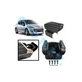 Oto h.i.t. Peugeot 207 Uyumlu Kol Dayama Kolçak Usb'li Bardaklıklı Çift Açılır Siyah Deri 1.sınıf Kaliteli