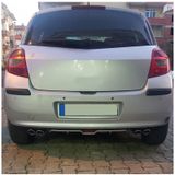 Oto H.i.t. Renault Clio 3 Uyumlu Body Kit Difüzör 4 Çıkış Gri Yuvarlak