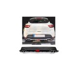Oto H.i.t. Renault Clio 4 Uyumlu Body Kit Difüzör 4 Çıkış Yuvarlak Siyah Model 2