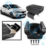 Oto h.i.t. Renault Clio 4 Uyumlu Kol Dayama Kolçak Usb'li Bardaklıklı Çift Açılır Siyah Deri 1.sınıf Kaliteli