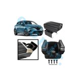 Oto h.i.t. Renault Clio 5 Uyumlu Kol Dayama Kolçak Usb'li Bardaklıklı Çift Açılır Siyah Deri 1.sınıf Kaliteli
