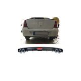 Oto H.i.t. Renault Clio Sedan Uyumlu Body Kit Difüzör 4 Çıkış Siyah Yuvarlak