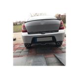 Oto H.i.t. Renault Symbol 08-12 Uyumlu Body Kit Difüzör 4 Çıkış Gri Yuvarlak