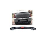 Oto H.i.t. Renault Symbol 08-12 Uyumlu Body Kit Difüzör 4 Çıkış Siyah Yuvarlak