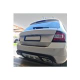 Oto H.i.t. Skoda Fabia Uyumlu Body Kit Difüzör 2 Çıkış Gri Kare