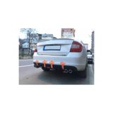 Oto H.i.t. Skoda Rapid Uyumlu Body Kit Difüzör 4 Çıkış Siyah Yuvarlak