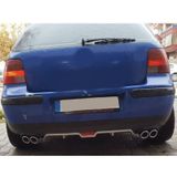 Oto H.i.t. Volkswagen Golf 4 Uyumlu Body Kit Difüzör 4 Çıkış Gri Yuvarlak