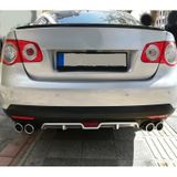 Oto H.i.t. Volkswagen Jetta Uyumlu Body Kit Difüzör 4 Çıkış Gri Yuvarlak