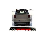 Oto h.i.t. Volkswagen Polo Mk5 Uyumlu Body Kit Difüzör 4 Çıkış Yuvarlak Kırmızı