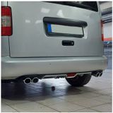 Oto H.i.t. Volkswgen Caddy Uyumlu Body Kit Difüzör 4 Çıkış Gri Yuvarlak