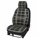 Oto Hasır Bambu Minder Ön Siyah İkili Takım Bel Destekli Terletmez Wf-1068-Gr