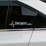Oto Kangoo Nabız Kalp Atışı Sticker 2 Adet Kelebek Cam
