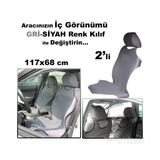 Oto Kılıfcı Atlet Koltuk Kılıfı Oto Koltuk Kılıfı Atlet Model Gri Siyah