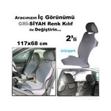 Oto Kılıfcı Oto Koltuk Kılıfı Atlet Model Gri Siyah