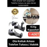 Oto Koltuk Arkası Telefon Tablet Tutucu Askılık Mesafe Ayarlı Uzayan Ayarlanabilir Sağlam Organizer