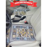 Oto Koltuk Kılıfı Çift Taraflı Yıkanabilir Araba Takımı Kilim Kırçıllı Gri Renk Fiat,renault,ww,vb.