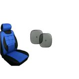 Oto Koltuk Kılıfı Takımı Mavi Renk - 2 li Yan Cam Perde Hediyeli Fiat Tofaş Kartal