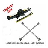 Oto Krikosu 1.5 Ton Makas Cırcır Araç Kriko + Bijon Anahtarı